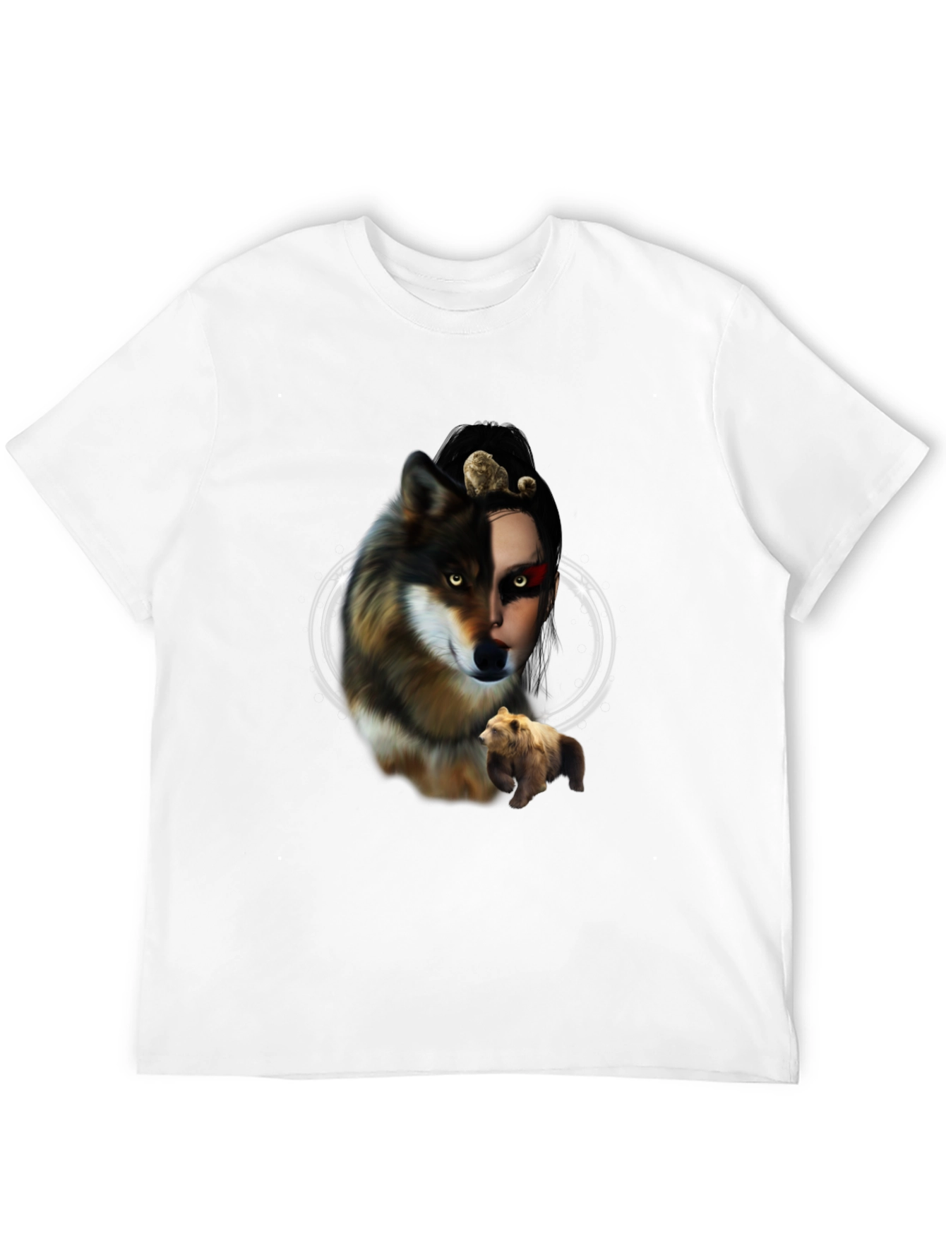 Wolf & Bear Graphic Tee - Unisex Black T-Shirt