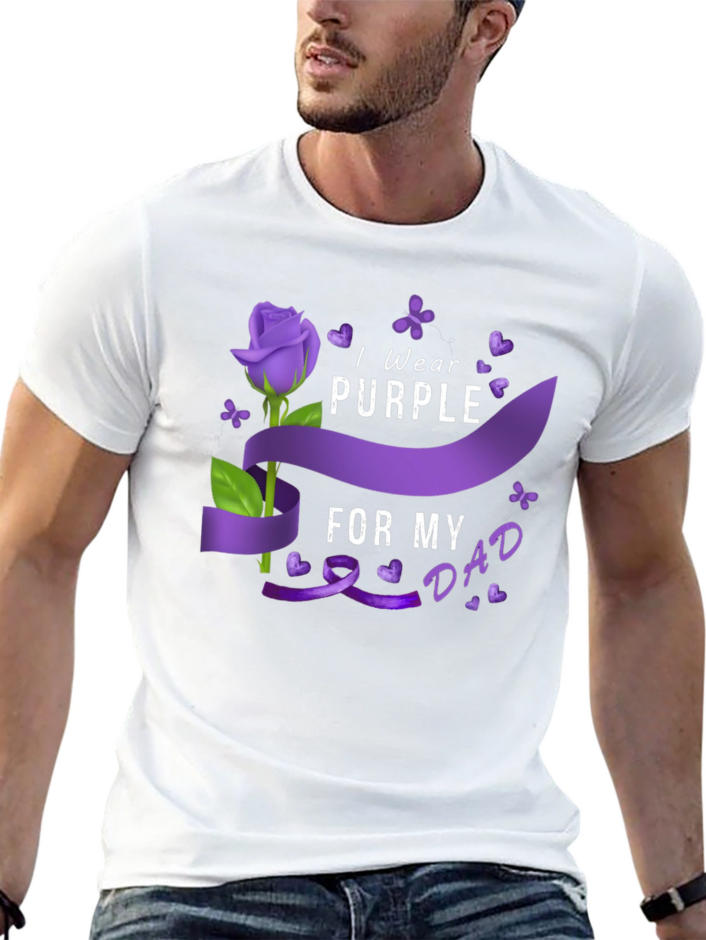 I Wear Purple for My Dad T-Shirt