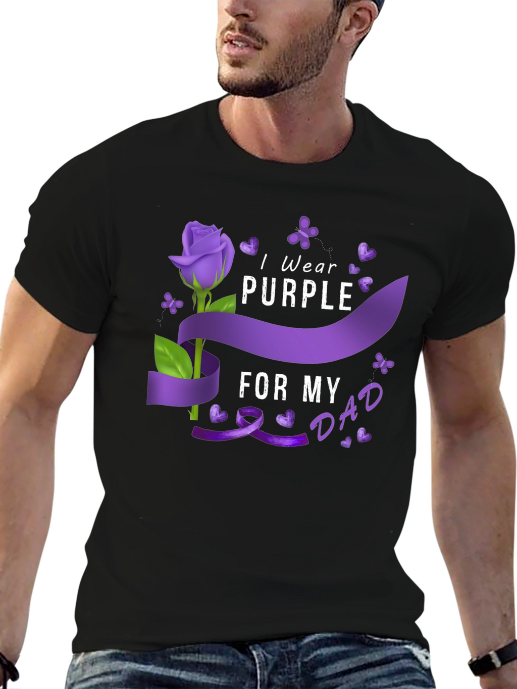 I Wear Purple for My Dad T-Shirt