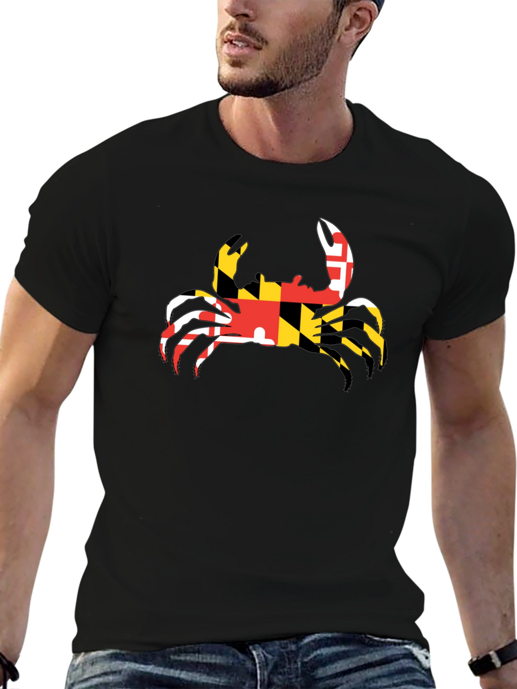 Maryland Crab T-Shirt - Black Graphic Tee