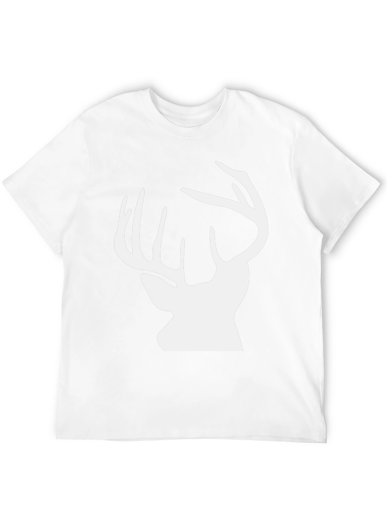 Deer Silhouette Graphic Tee - Black Cotton Blend