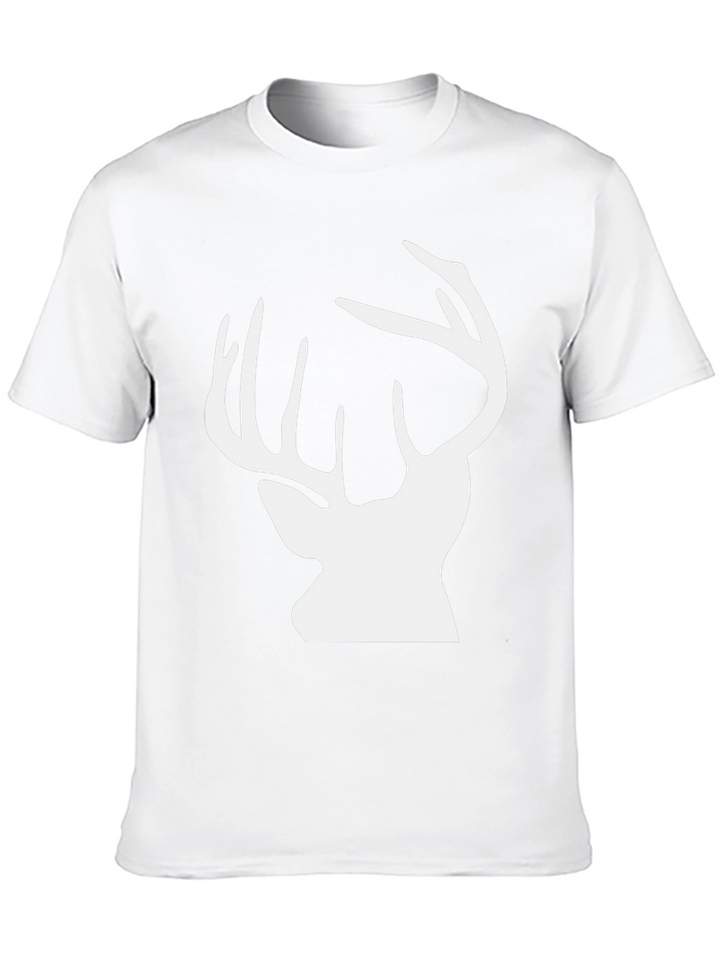 Deer Silhouette Graphic Tee - Black Cotton Blend