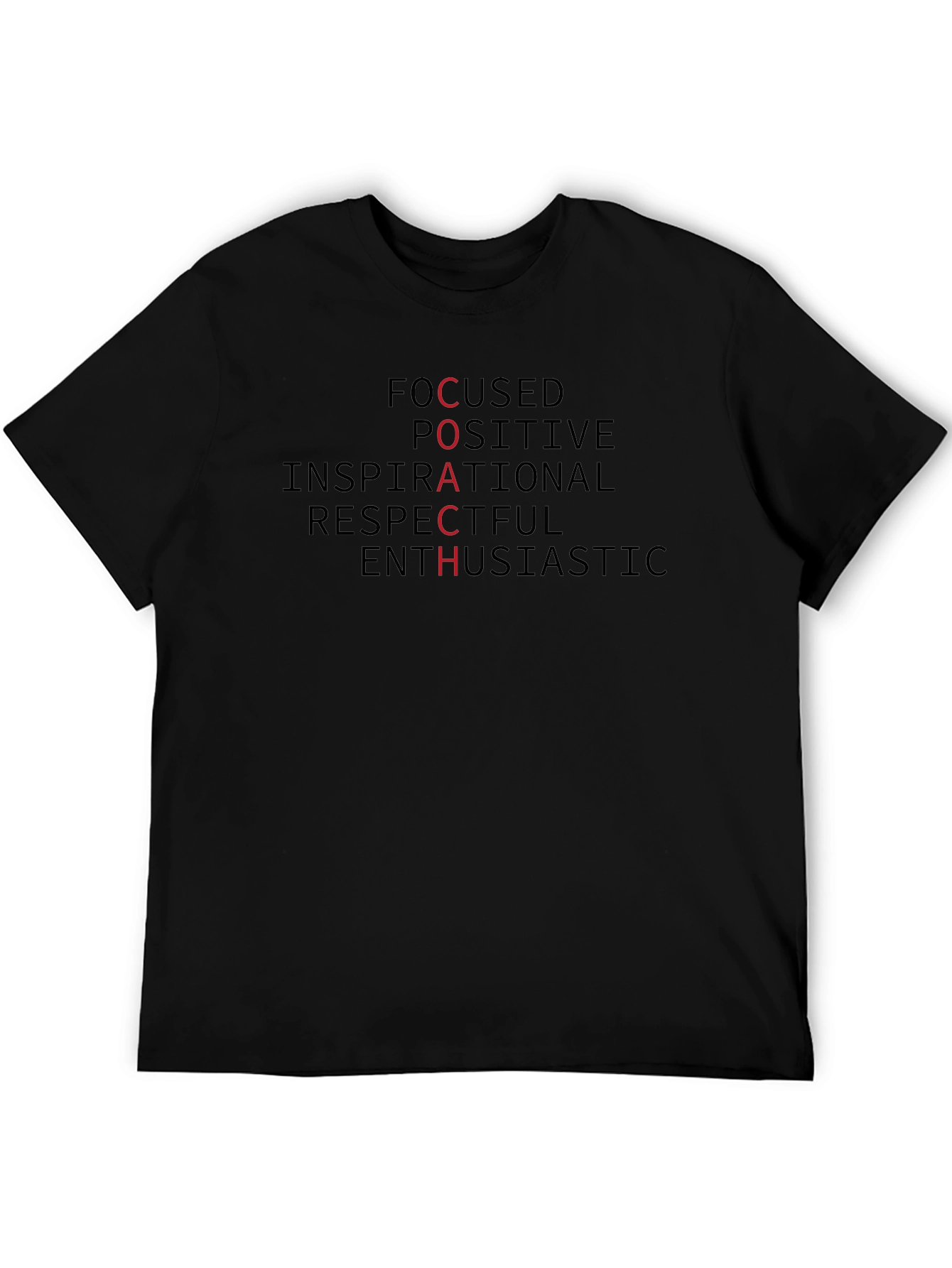 COACH Word-Art Black T-Shirt - Focused Positive Inspirational Tee