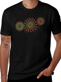 Abstract Floral Black T-Shirt