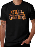 Fall In Love With Learning Black T-Shirt
