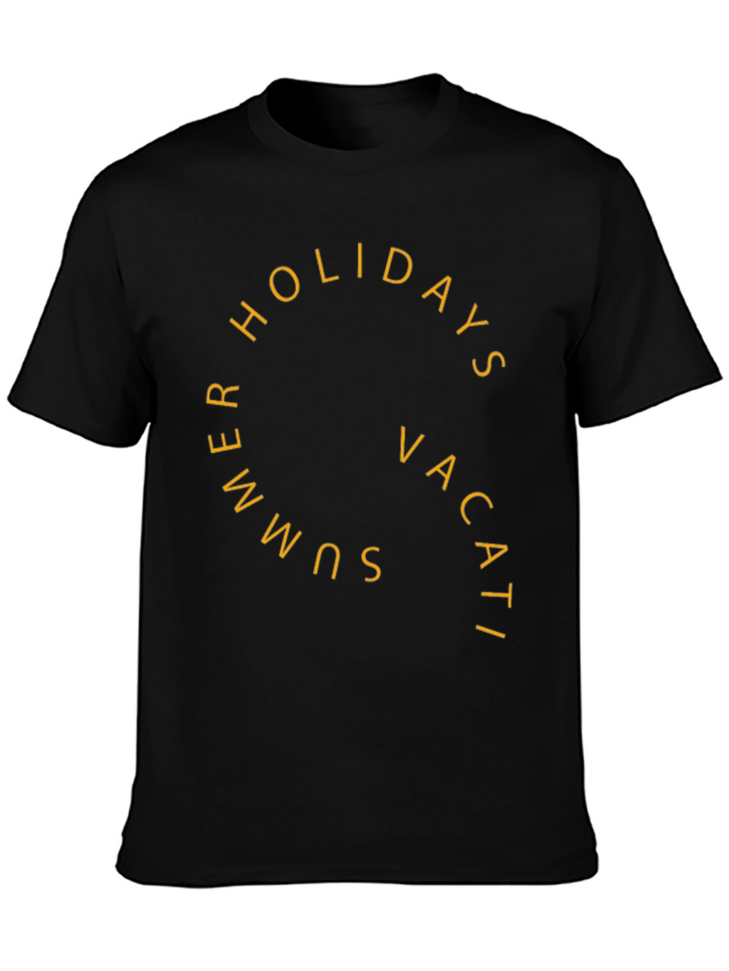 Summer Holiday Vacation T-Shirt - Black