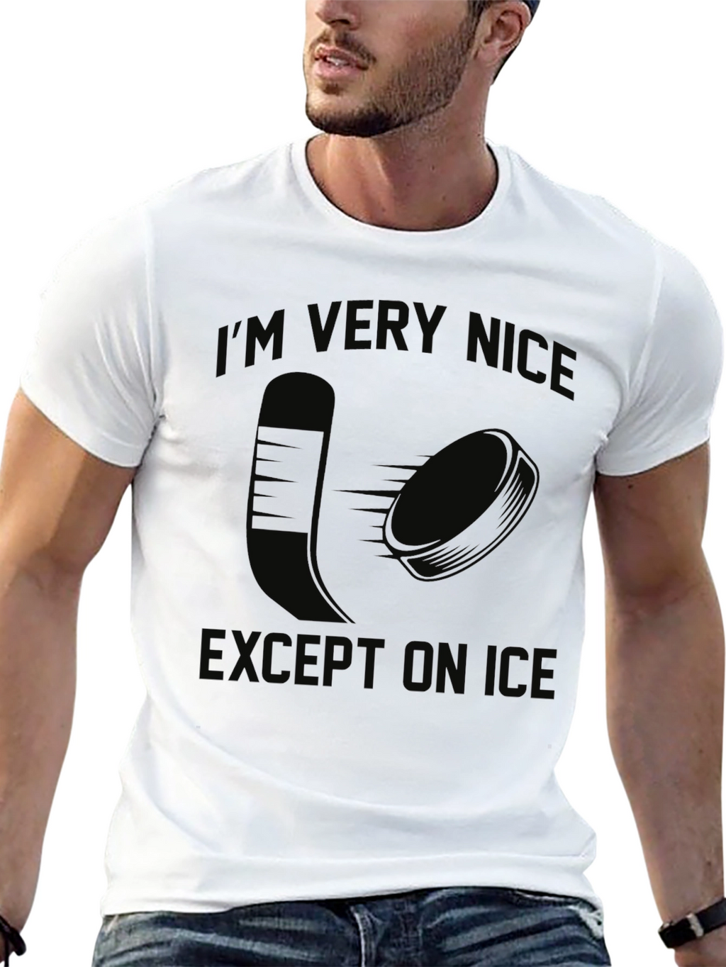 Im Very Nice Except On Ice Hockey T-Shirt