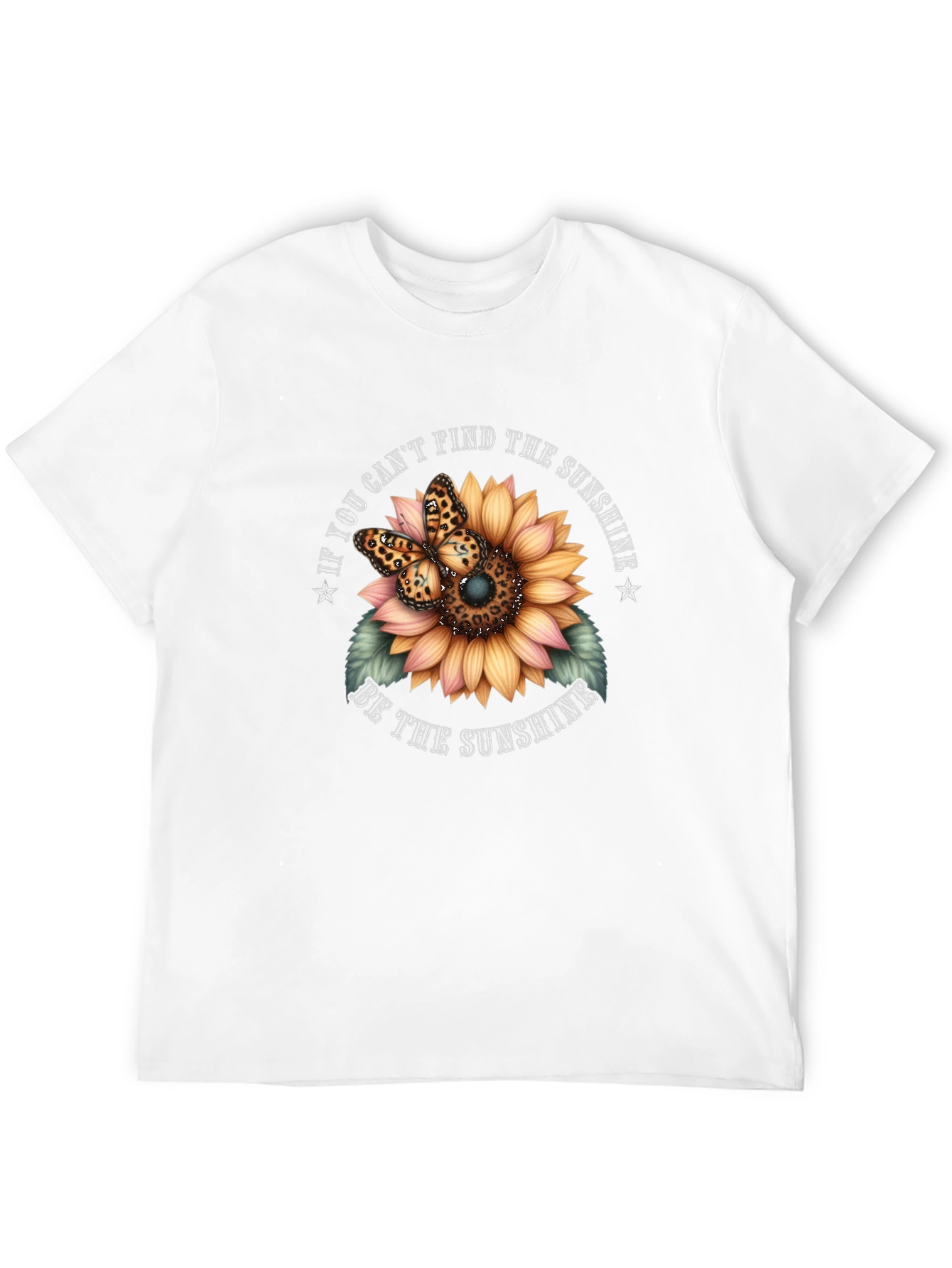 Sunflower Butterfly Graphic Tee - Be the Sunshine T-Shirt