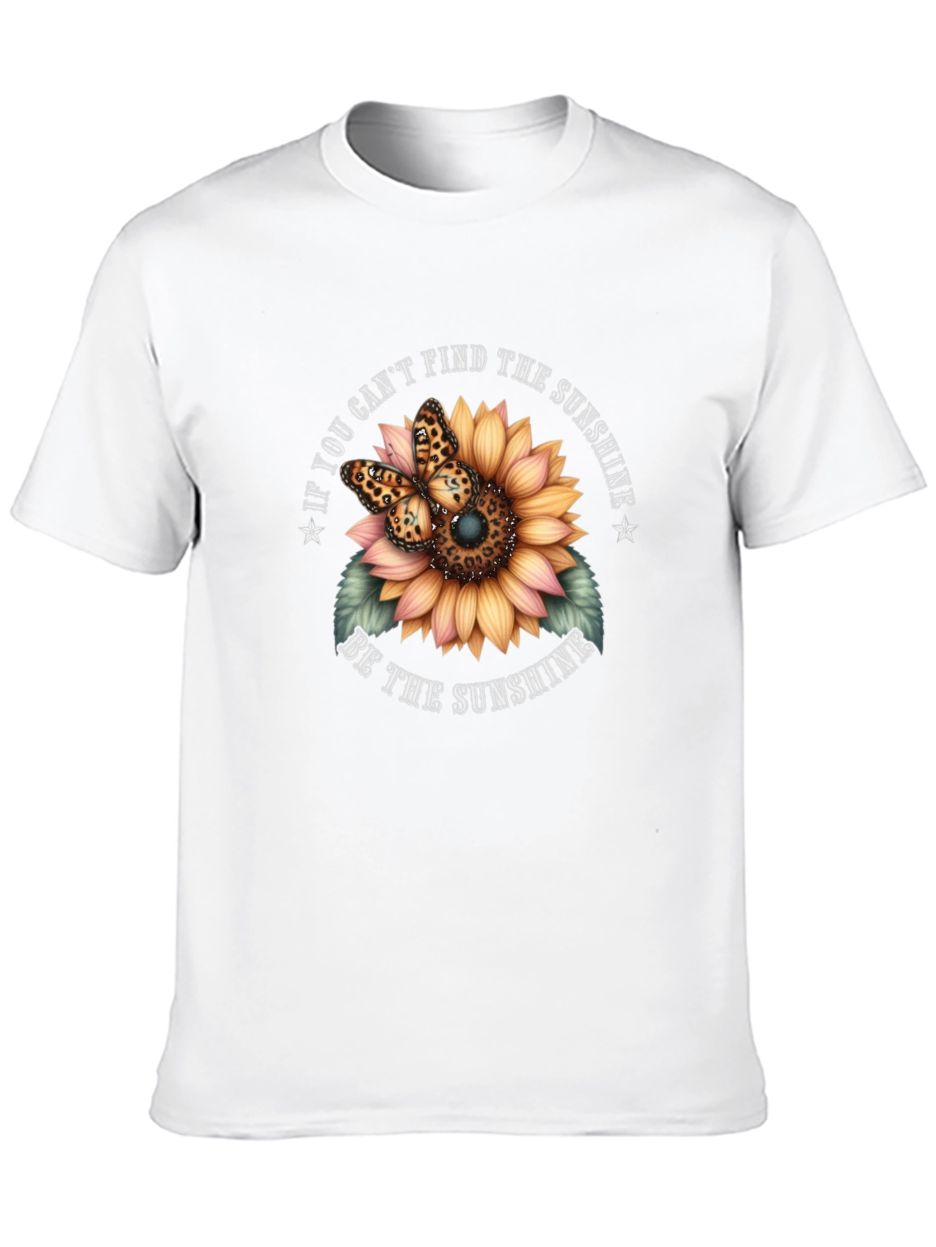Sunflower Butterfly Graphic Tee - Be the Sunshine T-Shirt