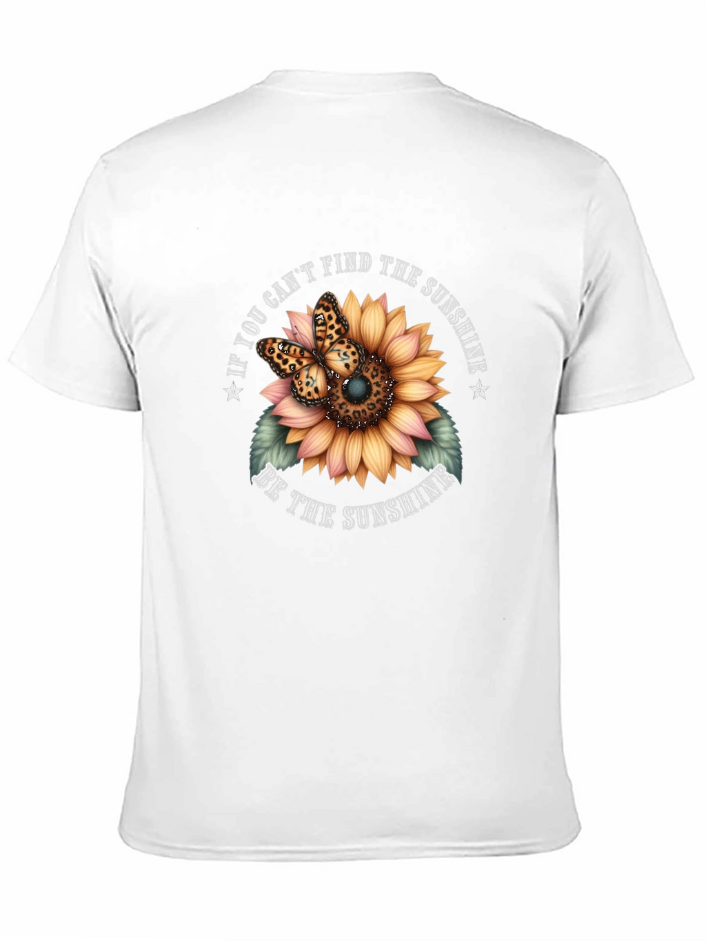Sunflower Butterfly Graphic Tee - Be the Sunshine T-Shirt