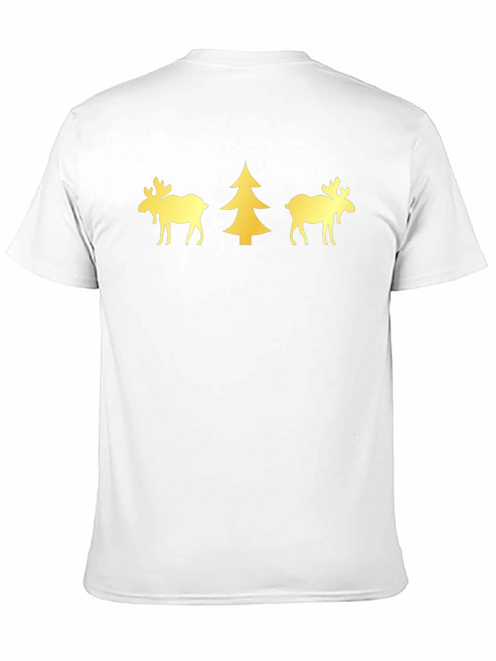 Festive Moose & Tree Graphic Tee - Black