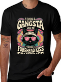 Gangsta Cat T-Shirt - Forehead Kiss Design