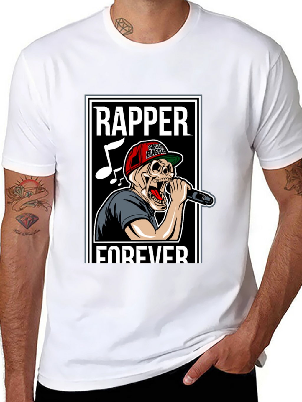 Skull Rapper Forever Graphic T-Shirt