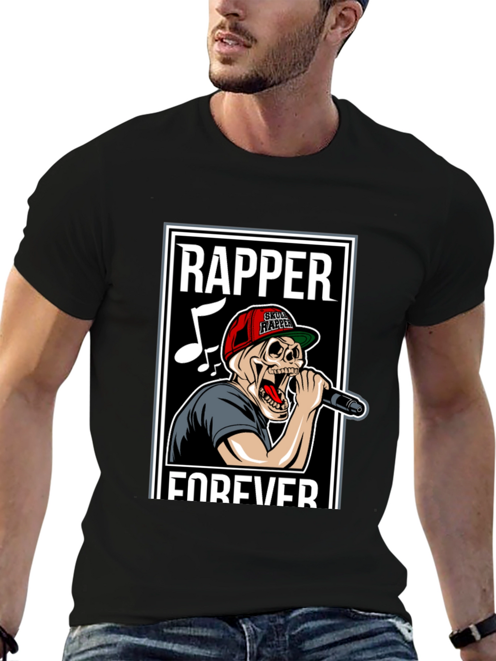 Skull Rapper Forever Graphic T-Shirt