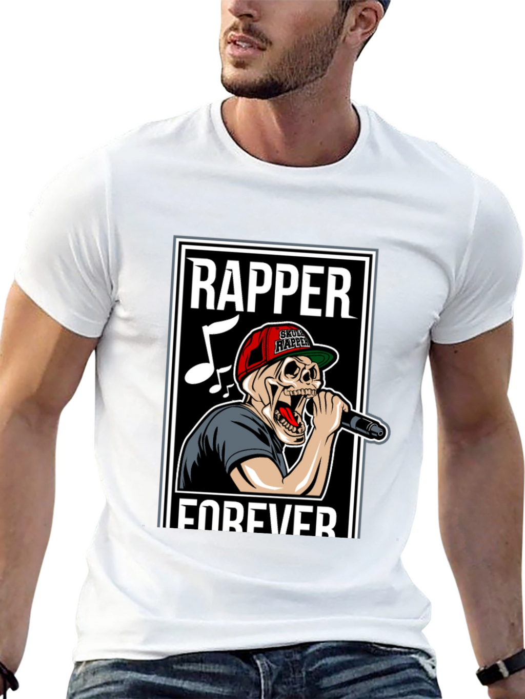 Skull Rapper Forever Graphic T-Shirt