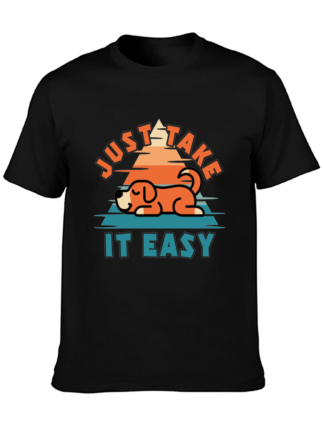 Just Take It Easy Dog Graphic Tee - Comfort & Style