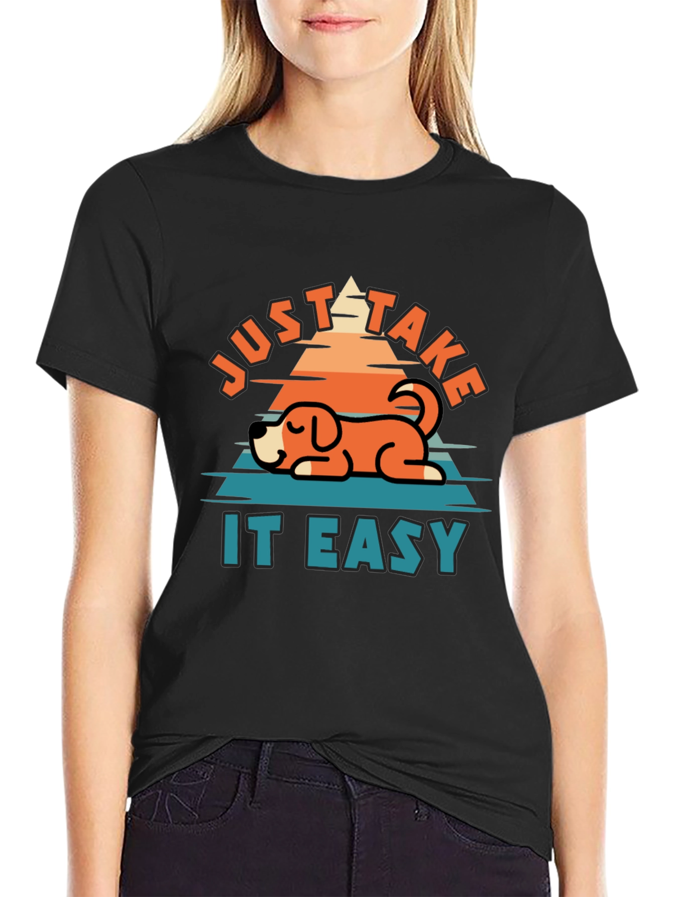 Just Take It Easy Dog Graphic Tee - Comfort & Style
