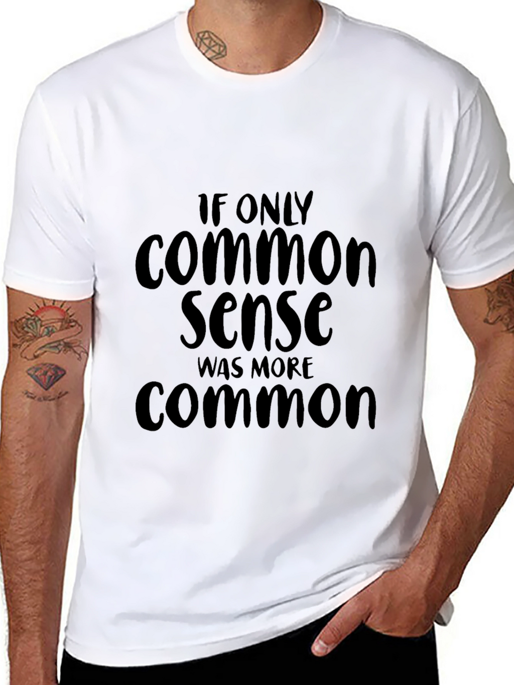 Common Sense Graphic Tee - Funny Slogan T-Shirt