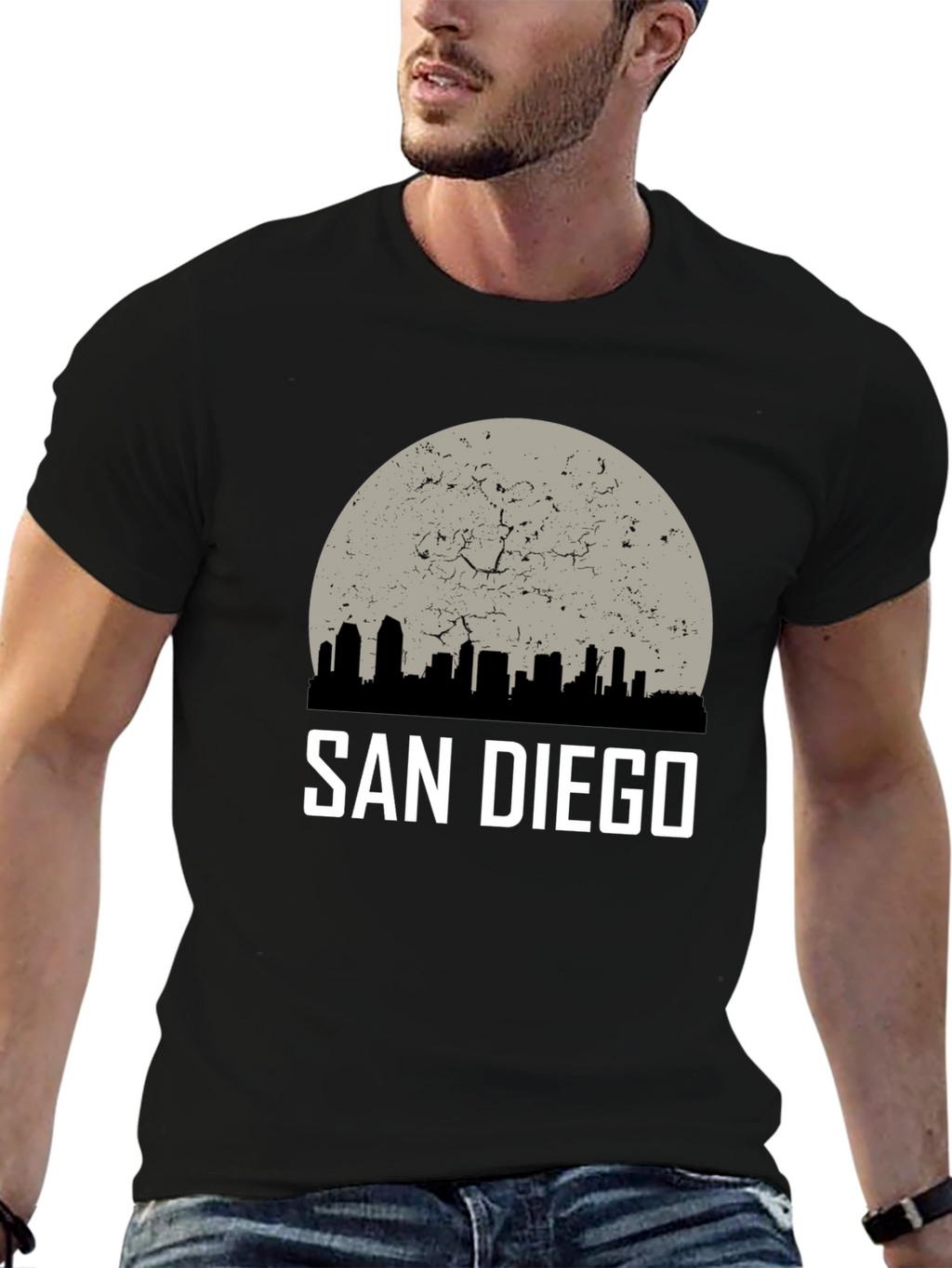 San Diego Skyline Graphic Tee - Black