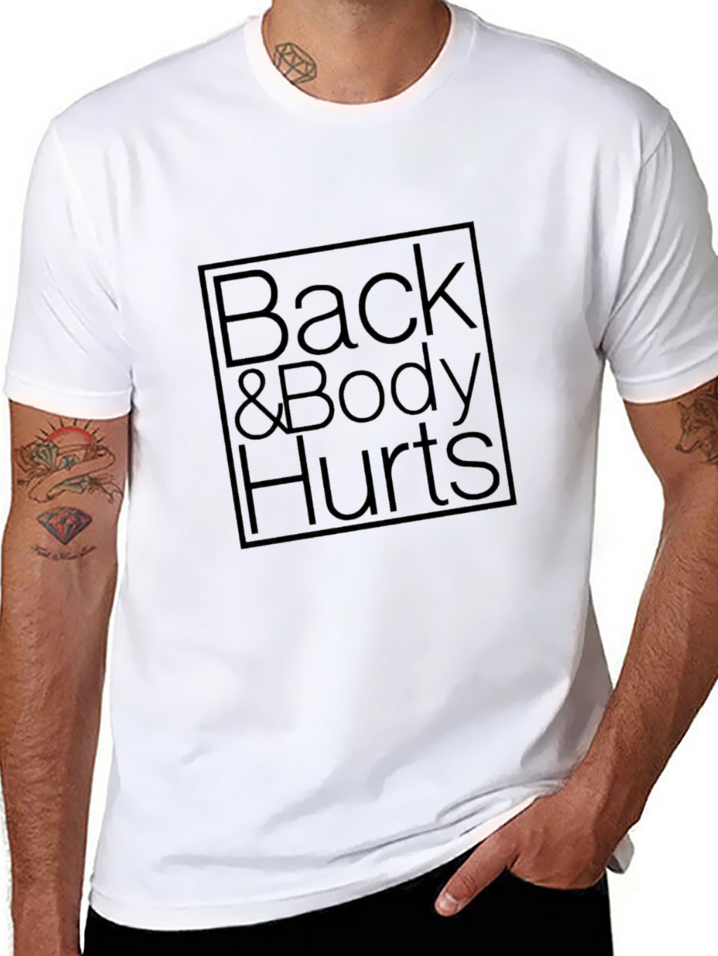 Back & Body Hurts Graphic T-Shirt - Black