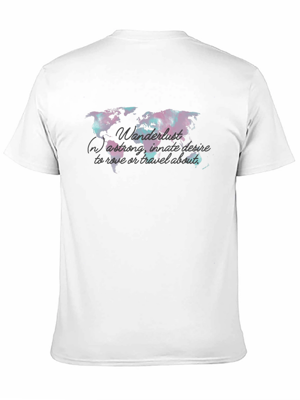 Wanderlust World Map Graphic Tee - Travel Inspired