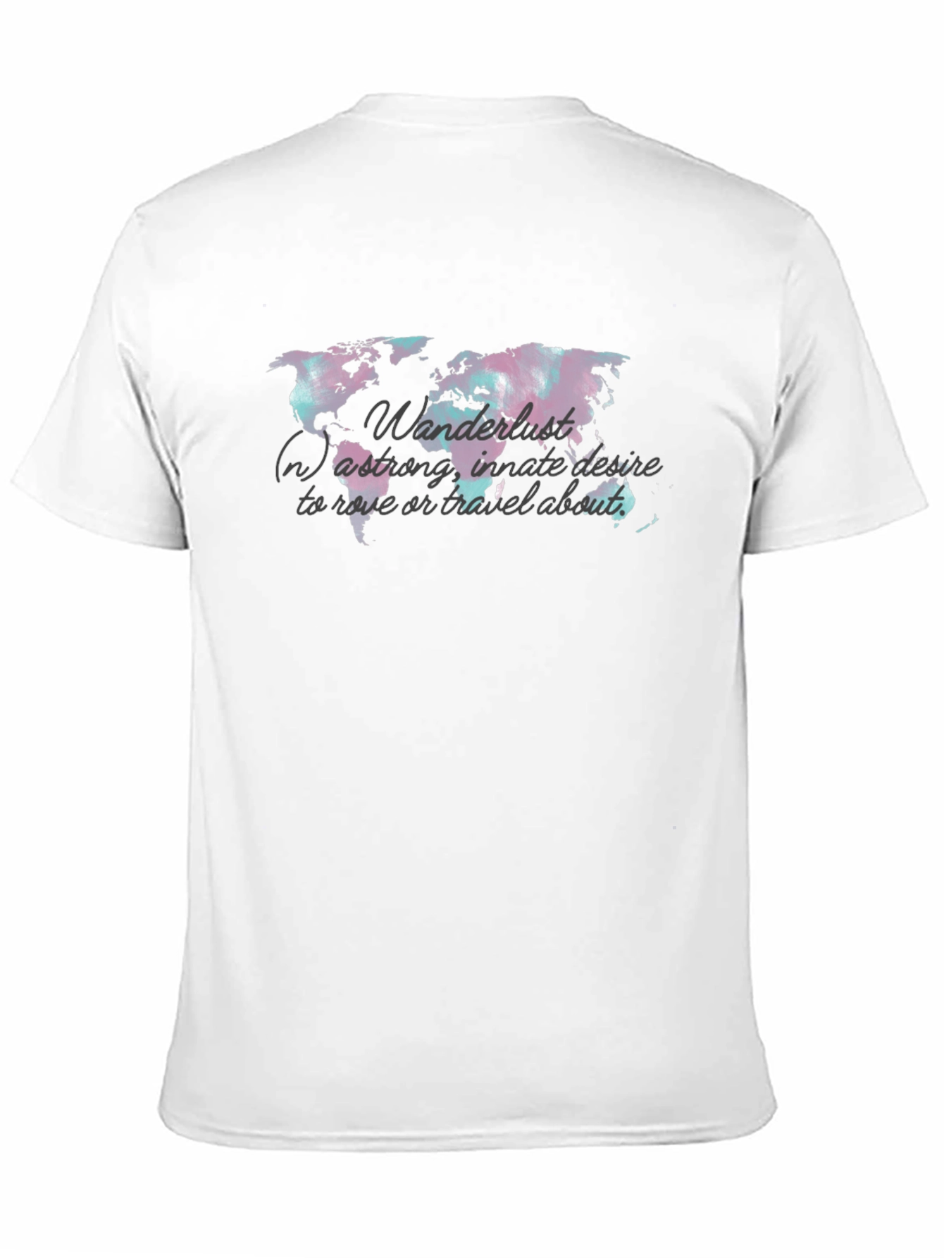 Wanderlust World Map Graphic Tee - Travel Inspired