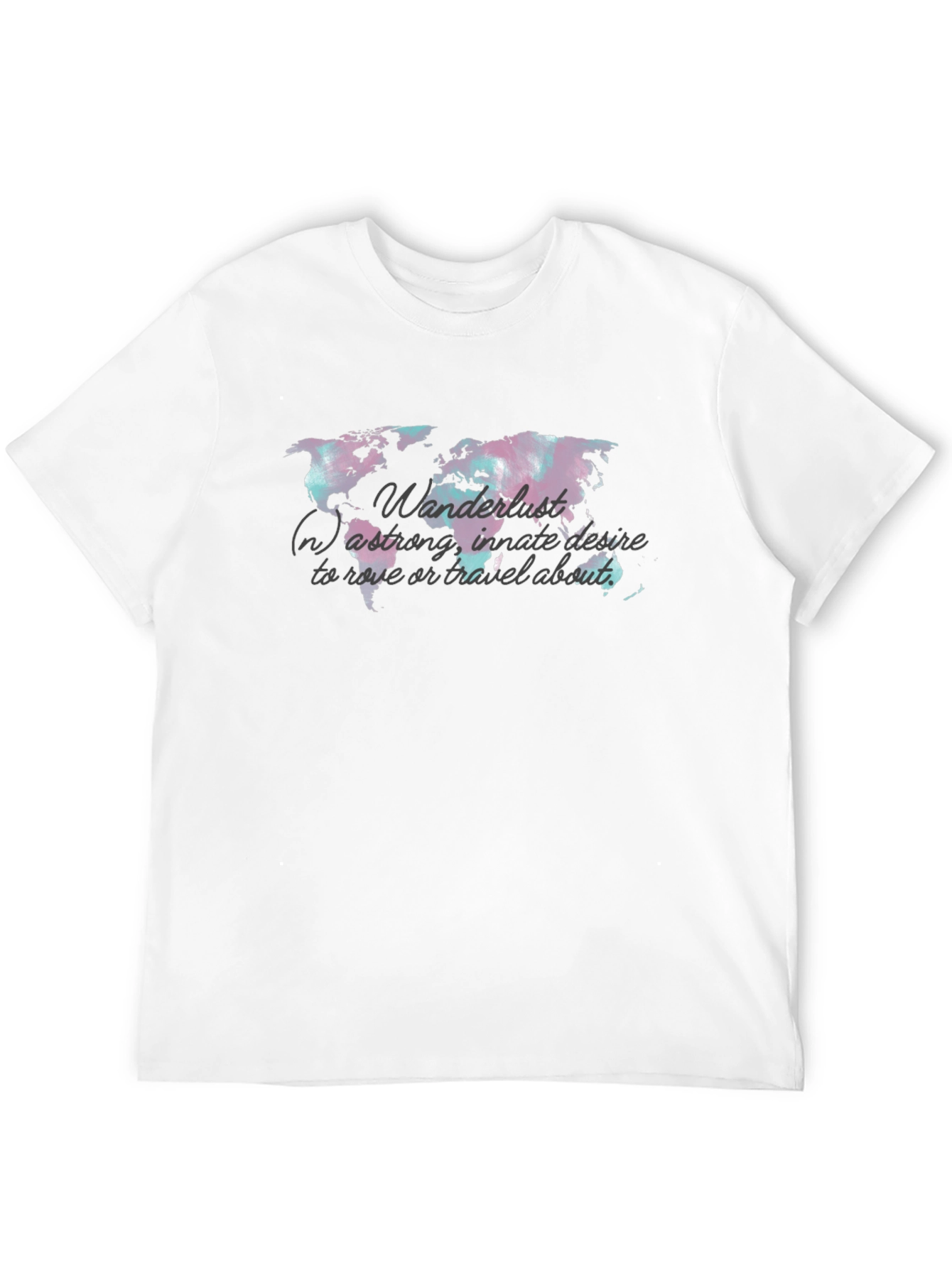 Wanderlust World Map Graphic Tee - Travel Inspired