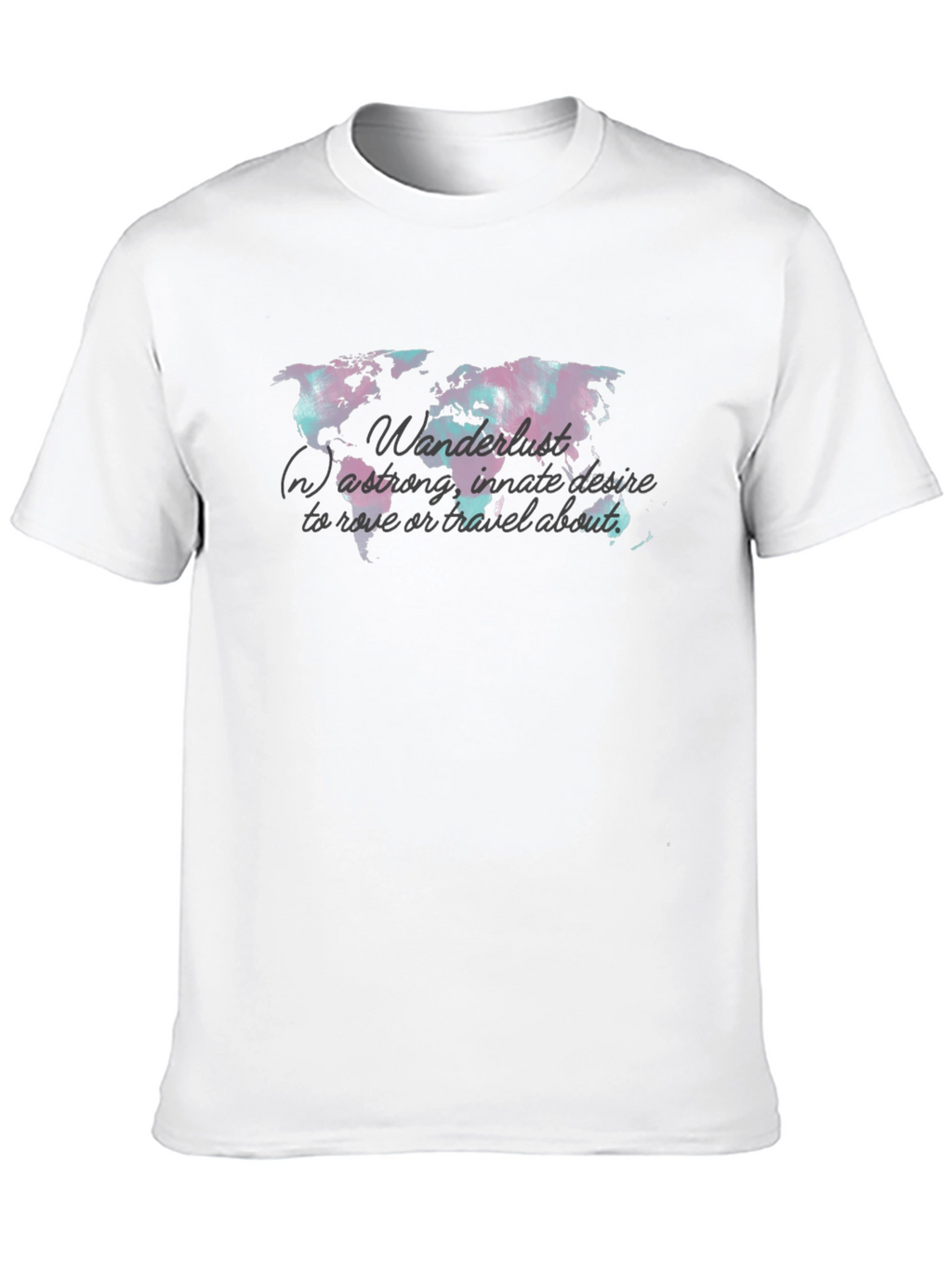 Wanderlust World Map Graphic Tee - Travel Inspired