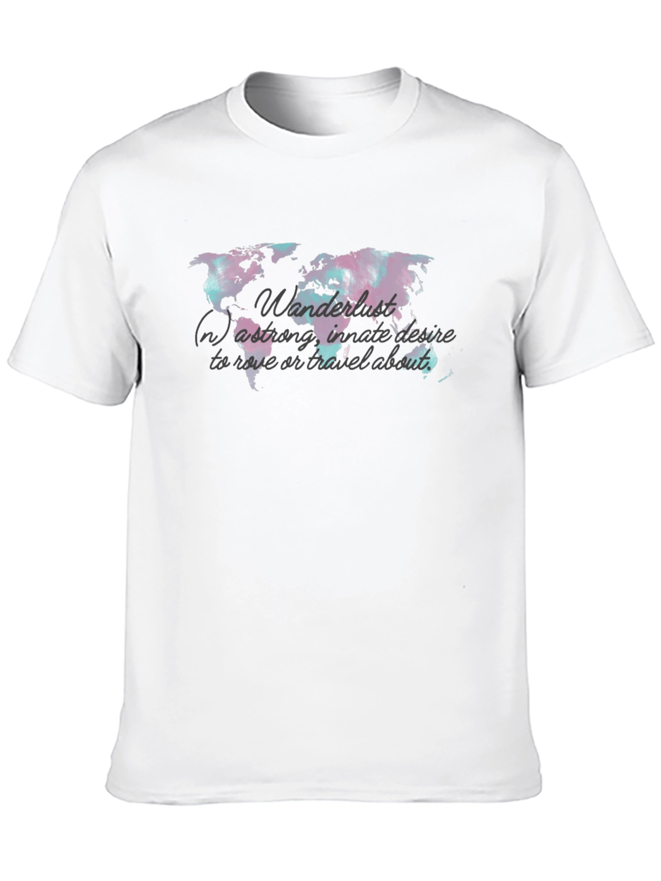 Wanderlust World Map Graphic Tee - Travel Inspired