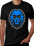 Blue Lion Graphic Black T-Shirt