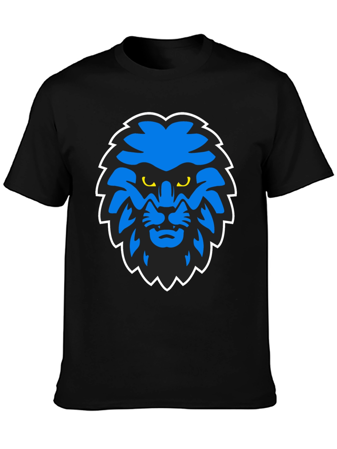 Blue Lion Graphic Black T-Shirt