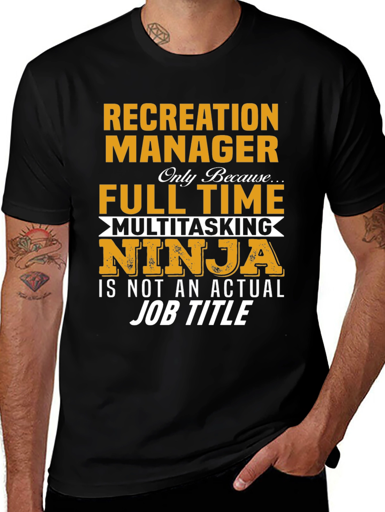 Recreation Manager T-Shirt - Multitasking Ninja Job Title