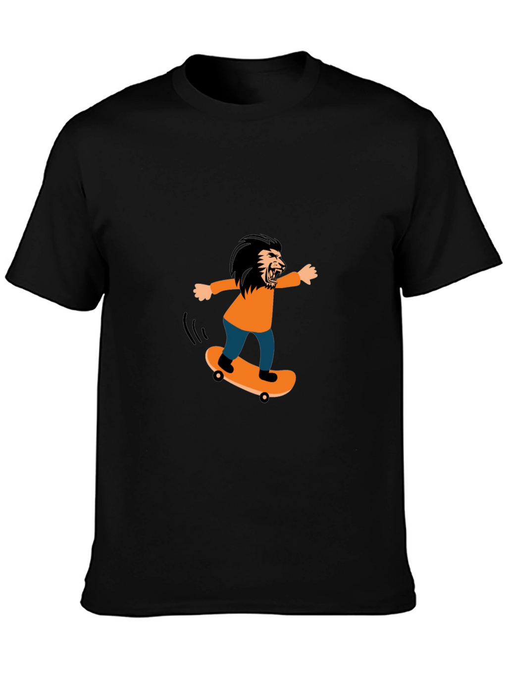Skateboarding Lion Graphic Tee