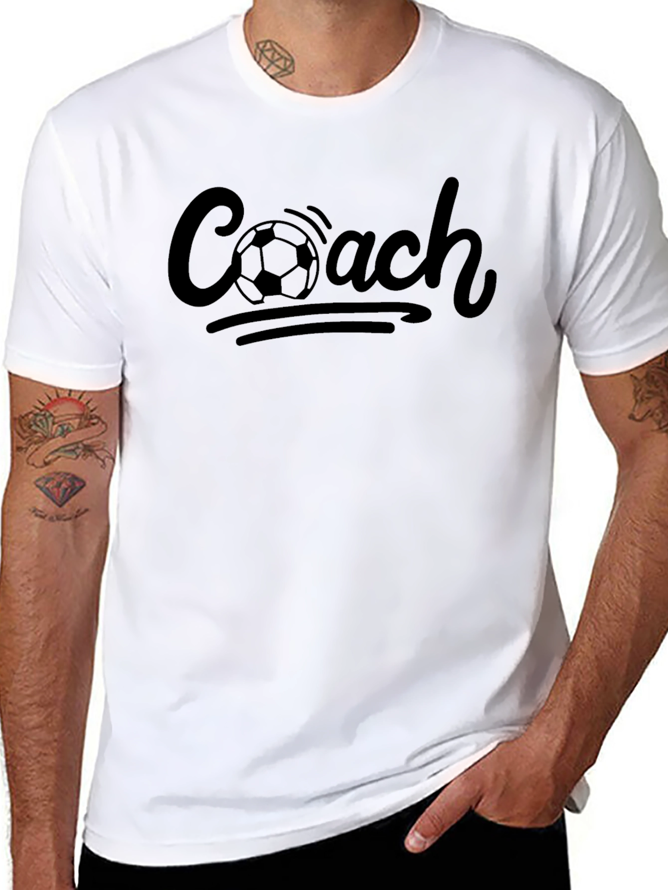 Soccer Coach T-Shirt - Black Graphic Tee