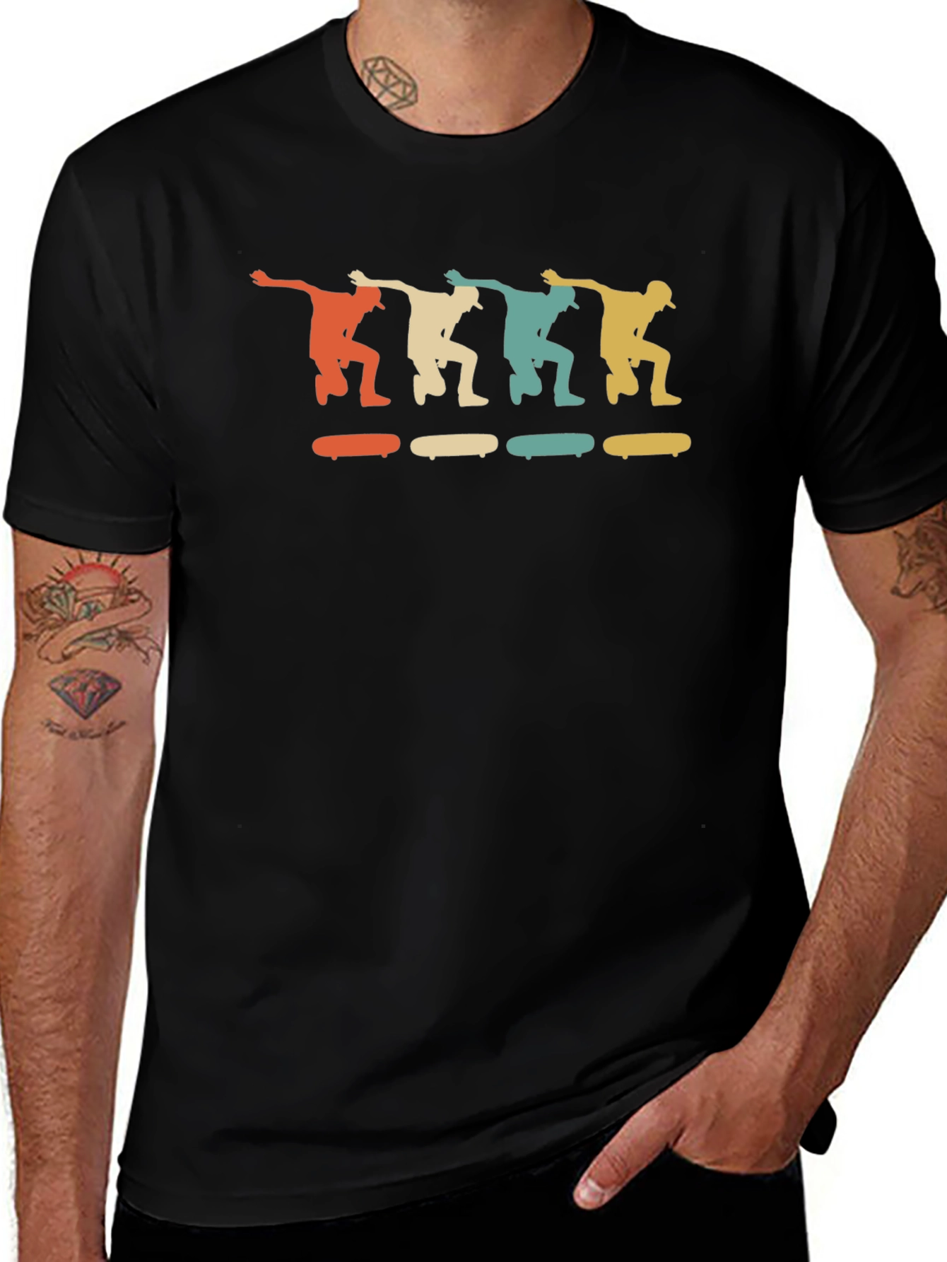 Retro Skateboarder T-Shirt - Vintage Style Skate Tee