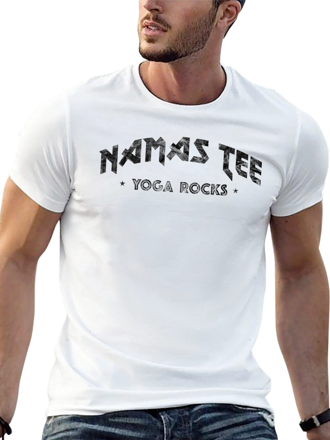 Namaste Yoga Rocks Graphic T-Shirt