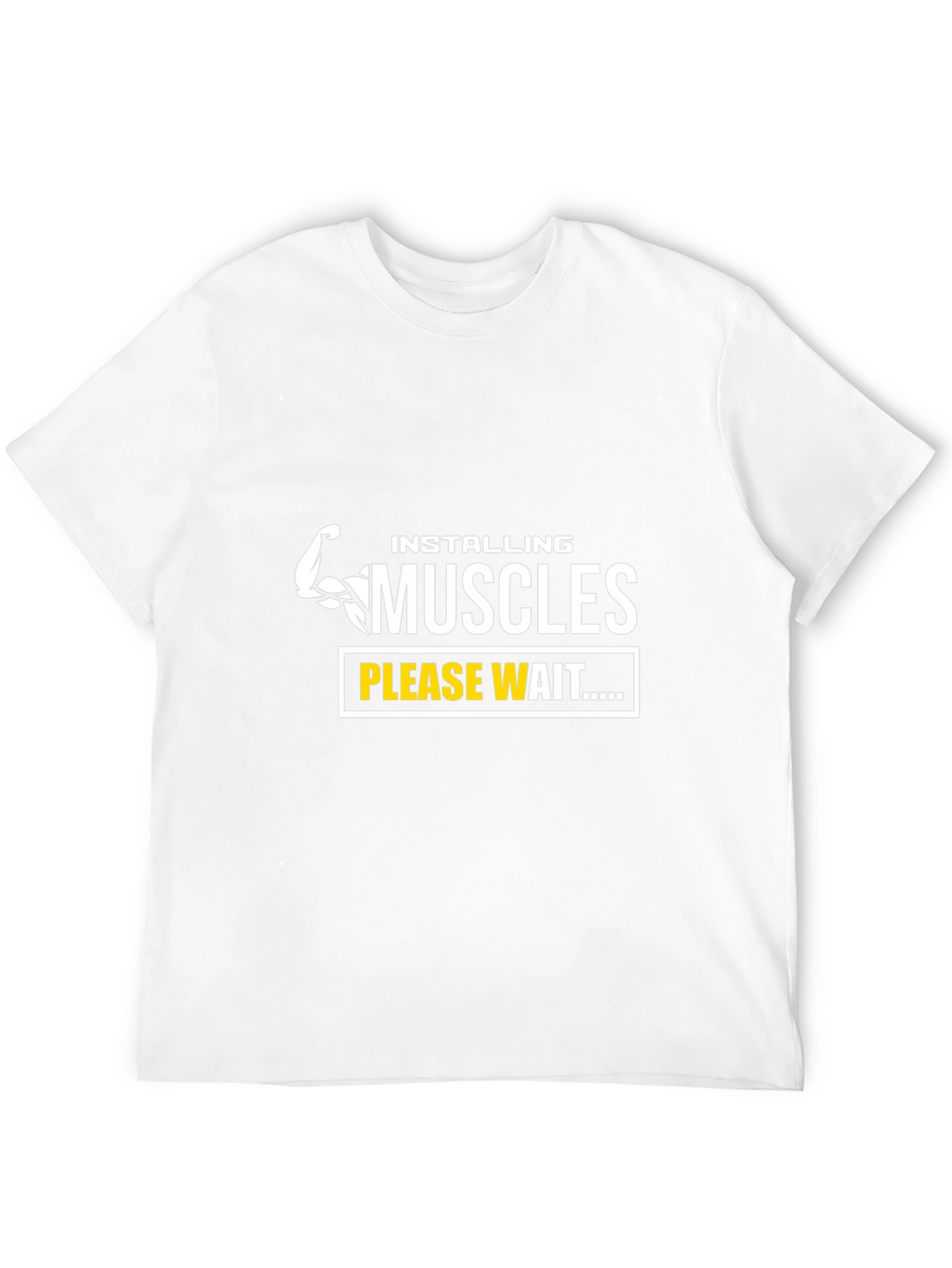 Installing Muscles Black T-Shirt - Gym Humor