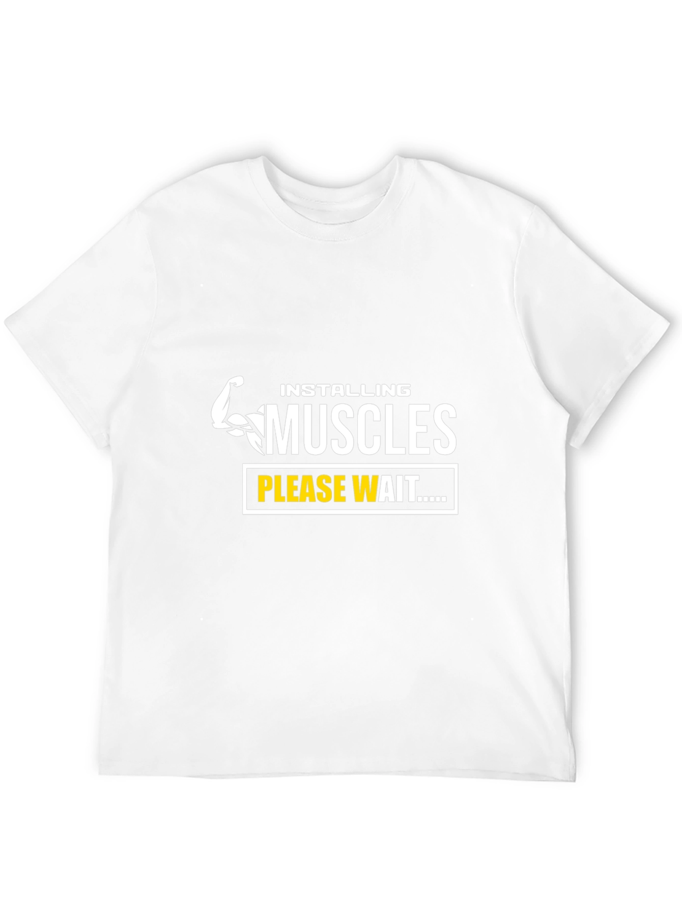 Installing Muscles Black T-Shirt - Gym Humor