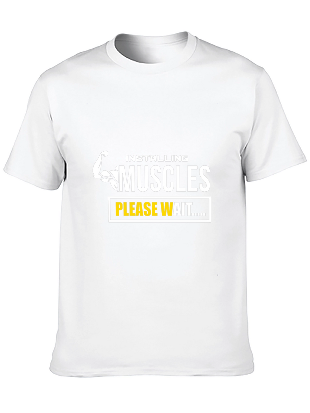 Installing Muscles Black T-Shirt - Gym Humor