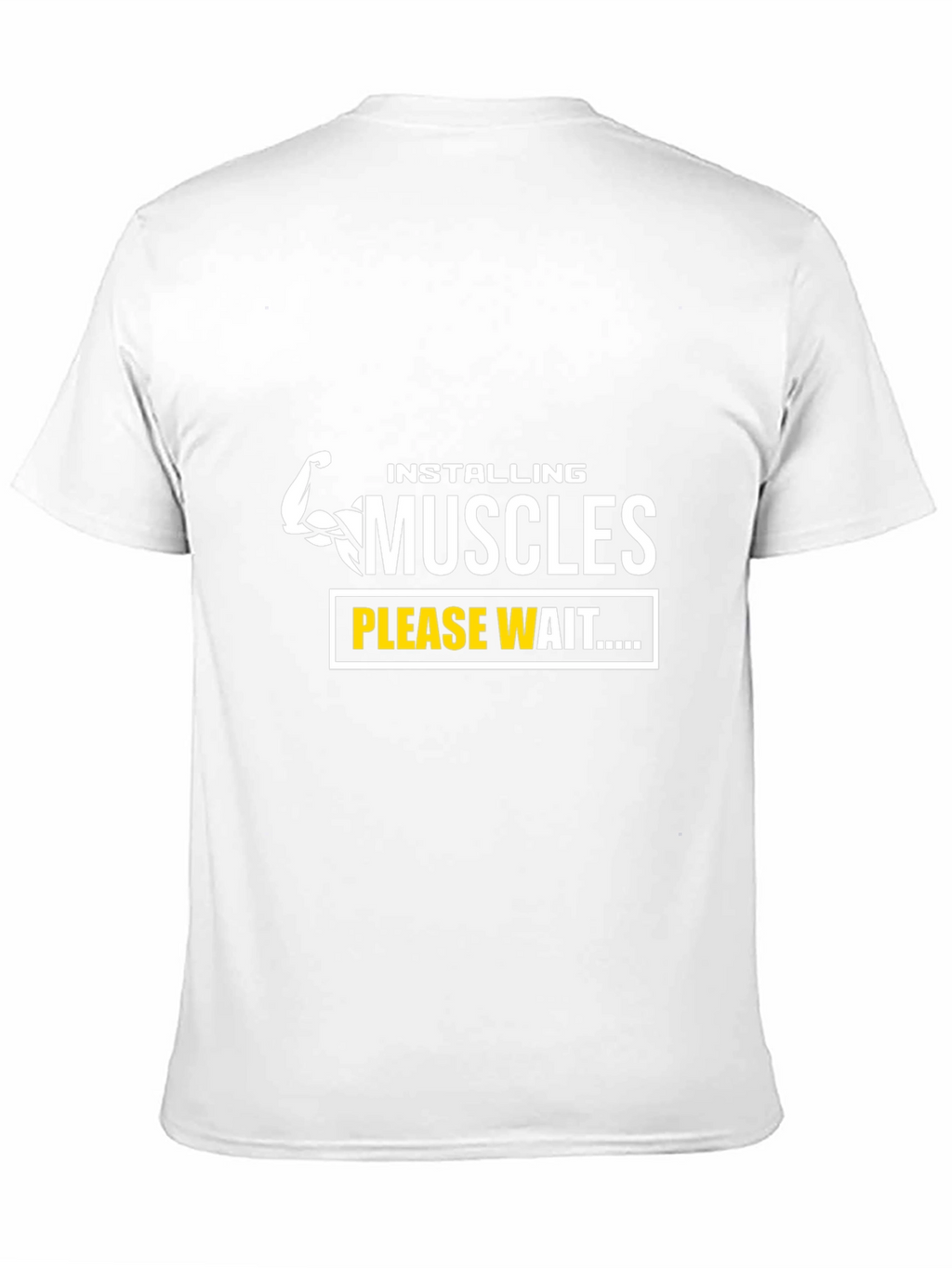 Installing Muscles Black T-Shirt - Gym Humor