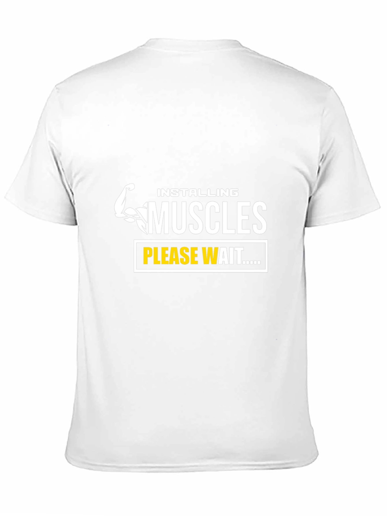 Installing Muscles Black T-Shirt - Gym Humor