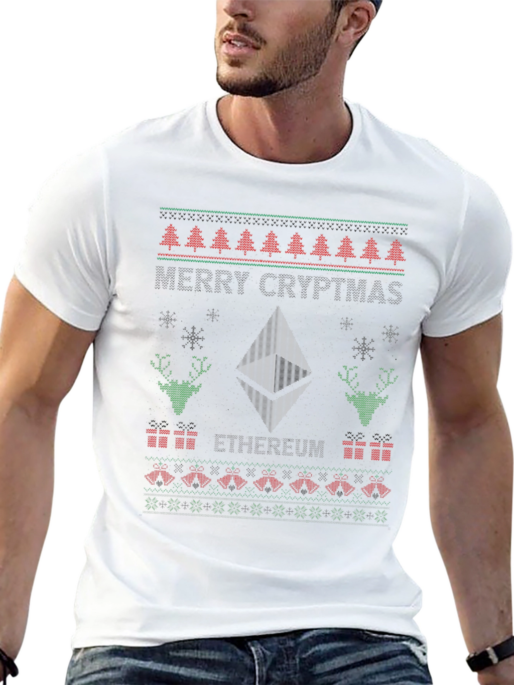 Ethereum Ugly Christmas Sweater T-Shirt