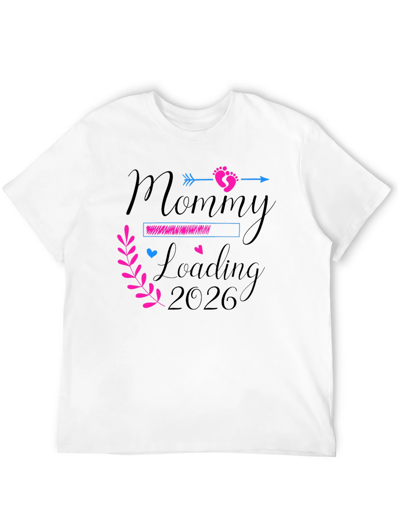 Mommy Loading 2026 T-Shirt - Pregnancy Announcement Tee