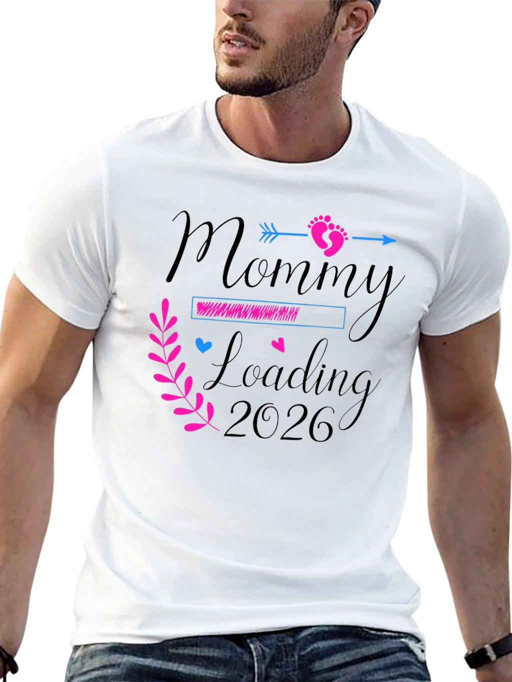 Mommy Loading 2026 T-Shirt - Pregnancy Announcement Tee