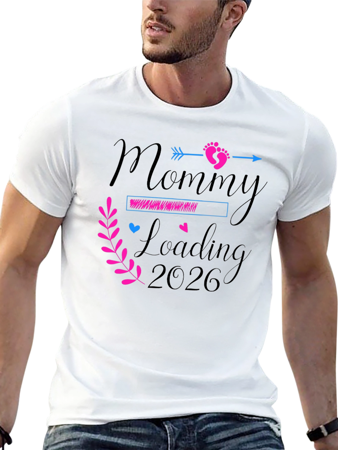 Mommy Loading 2026 T-Shirt - Pregnancy Announcement Tee