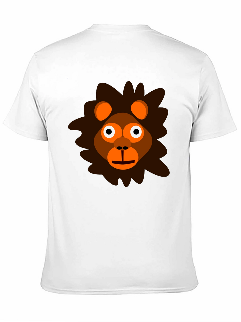 Cartoon Lion Graphic Tee - Black Unisex T-Shirt
