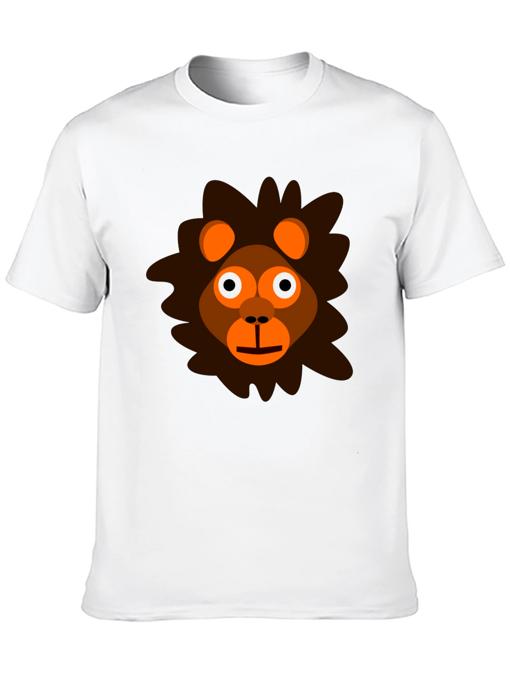 Cartoon Lion Graphic Tee - Black Unisex T-Shirt