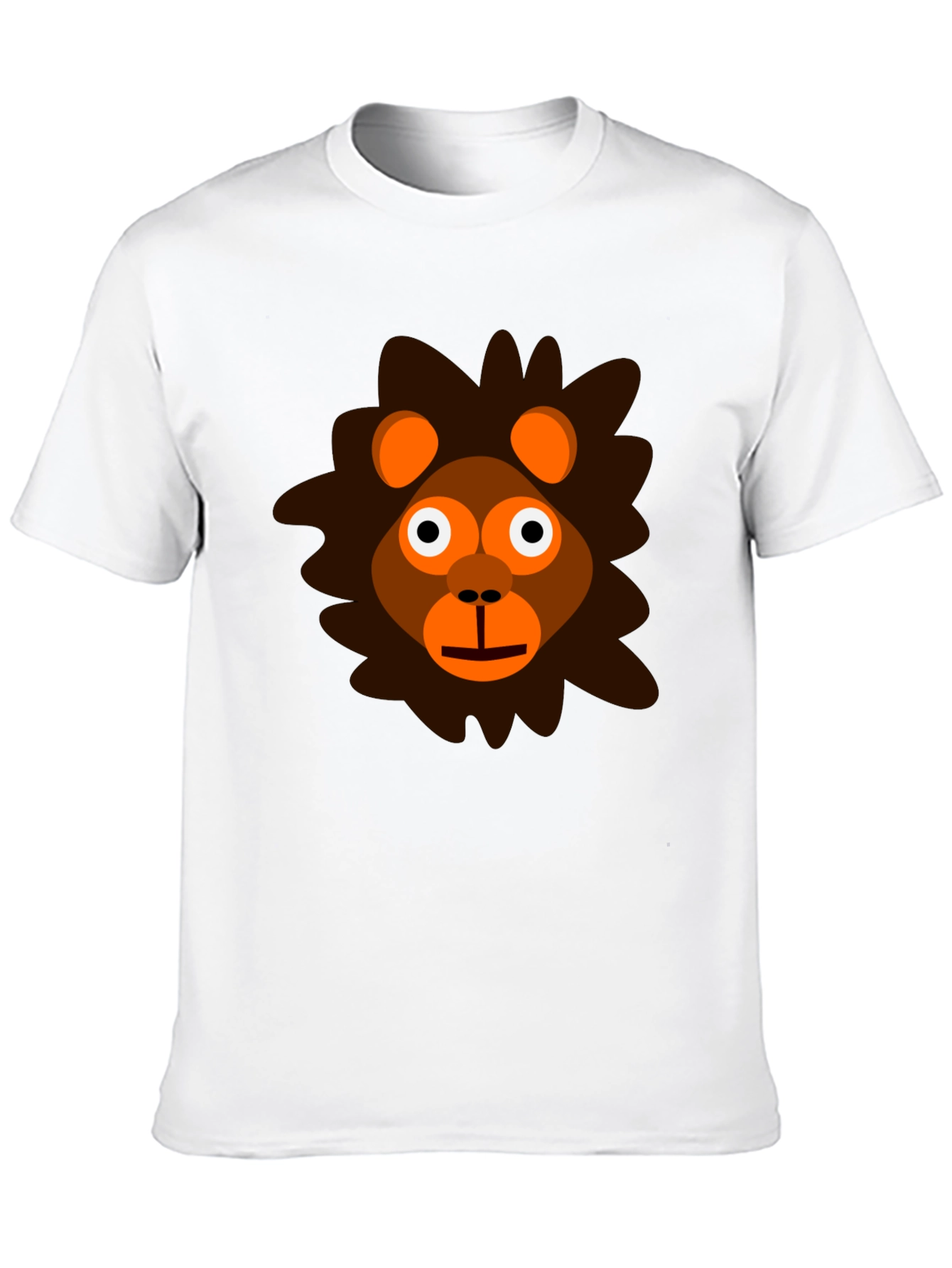 Cartoon Lion Graphic Tee - Black Unisex T-Shirt