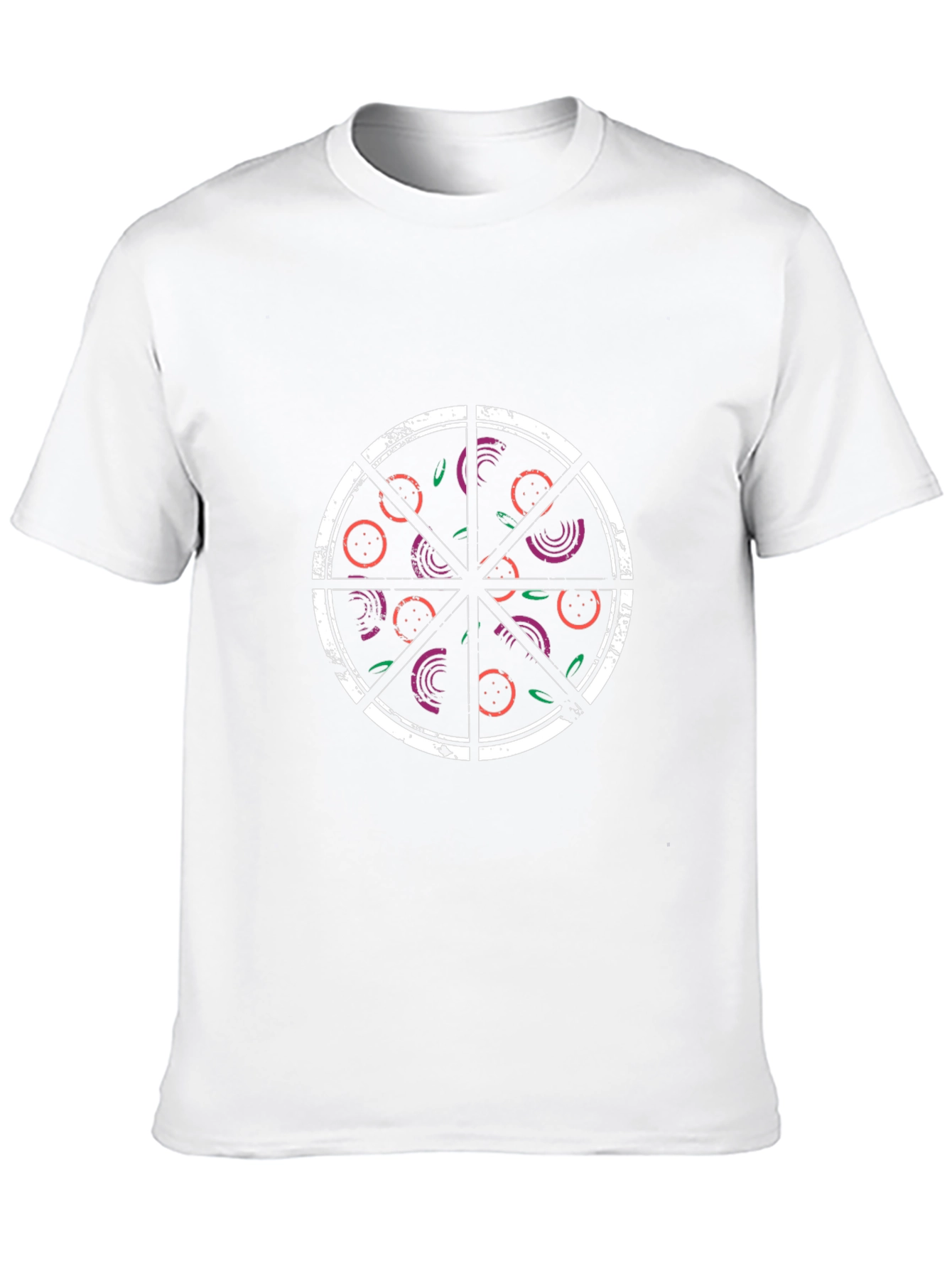 Pizza Slice Graphic Tee - Black Cotton T-Shirt