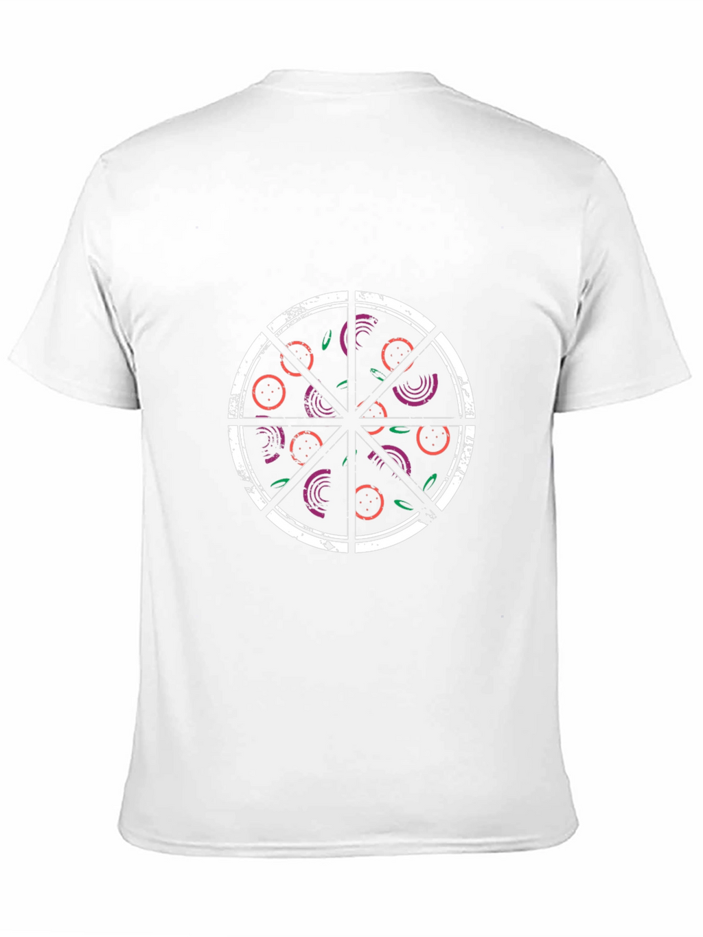 Pizza Slice Graphic Tee - Black Cotton T-Shirt